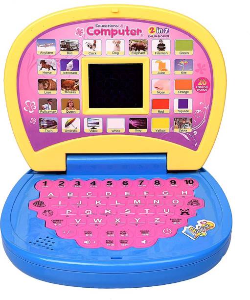 HACKURS Kids Laptop, LED Display, with Music, Educational Laptop Learner, Multi Color