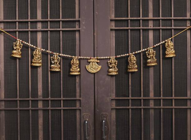 Chhariya Crafts Metal Laxmi Ganesh Saraswati Toran