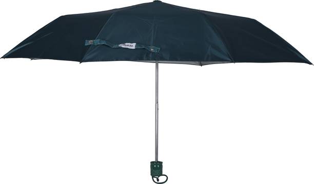 ORANGE 3 Fold Mono Ocean Blue Manual Opening Umbrella