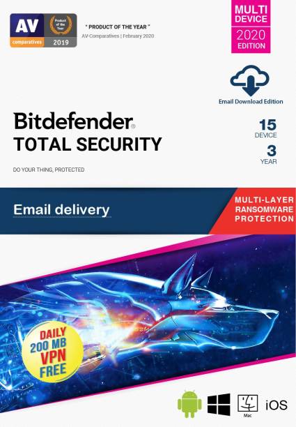 bitdefender 15 PC PC 3 Years Total Security (Email Delivery - No CD)
