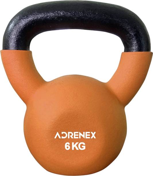 Adrenex 6 kg CAST IRON NEOPRENE COATED kettlebell Orange Kettlebell
