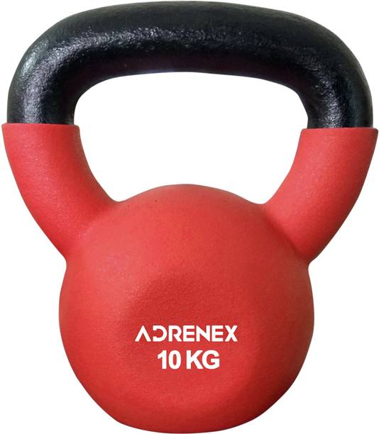 Adrenex 10 kg CAST IRON NEOPRENE COATED kettlebell Red Kettlebell
