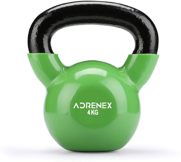 Adrenex 4 kg CAST IRON VINYL COATED kettlebell Green Kettlebell