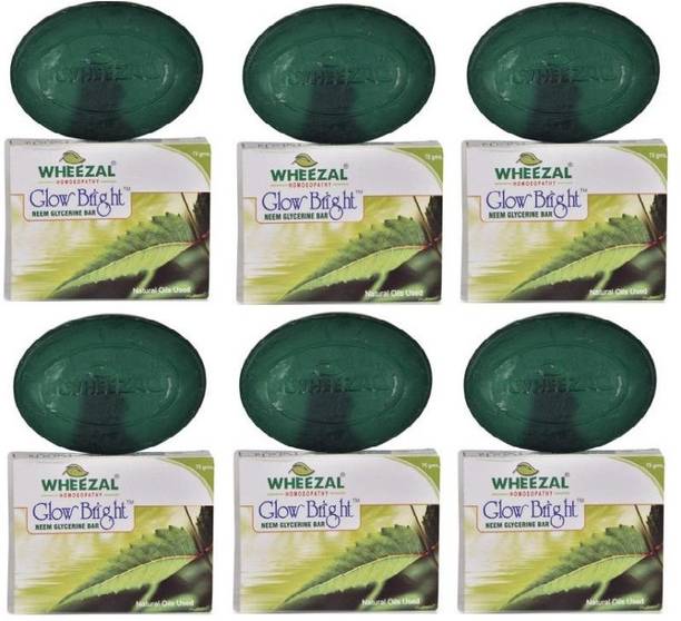 WHEEZAL GLOW BRIGHT NEEM GLYCERINE BAR(PACK OF 6)