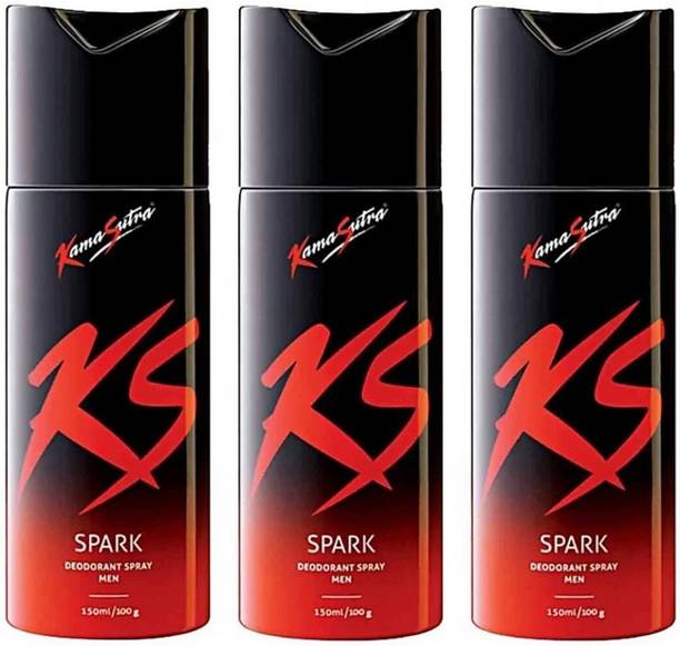 क्स Spark (450 ml, Pack of 3) डिओडोरेंट स्प्रे  -  पुरुषों के लिए