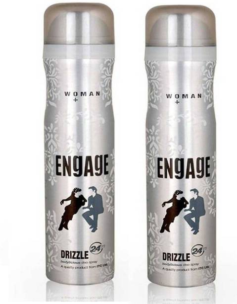 Engage Drizzle Deodorant Spray Pack of 2 (150ml each) Deodorant Spray  -  For Women