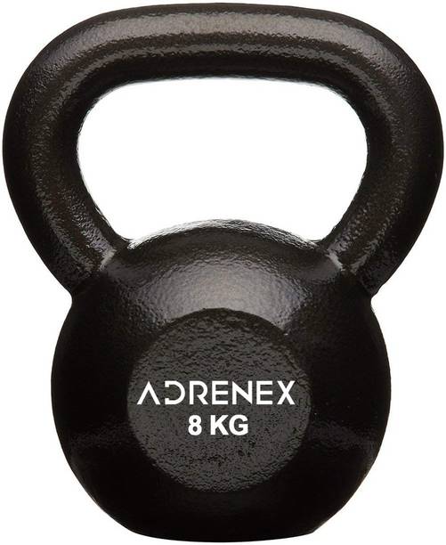 Adrenex Cast Iron Kettle bell (8 KG) Black Kettlebell