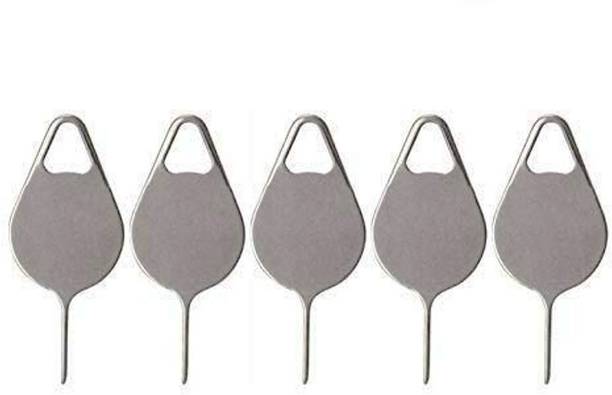 BUMTECH 5 pcs Mobile Sim Ejector pin Tools Tray Holder Opener Sim Adapter Sim Adapter (Steel) Sim Adapter