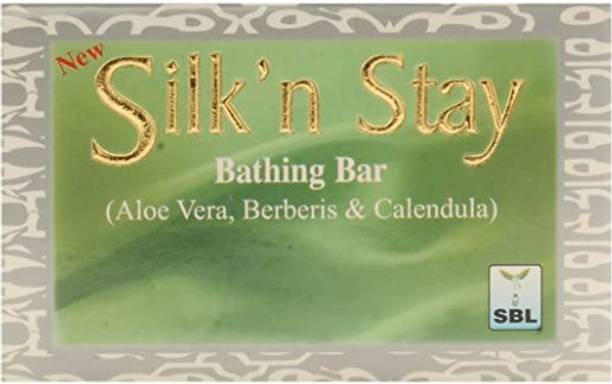 SBL Silk N Stay Bathing Bar 75g (Aloe Vera, Berberis & Calendula) Pack of 8