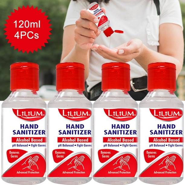 LILIUM Hand Cleanser, 120ml (Pack of 4) Hand Sanitizer Bottle
