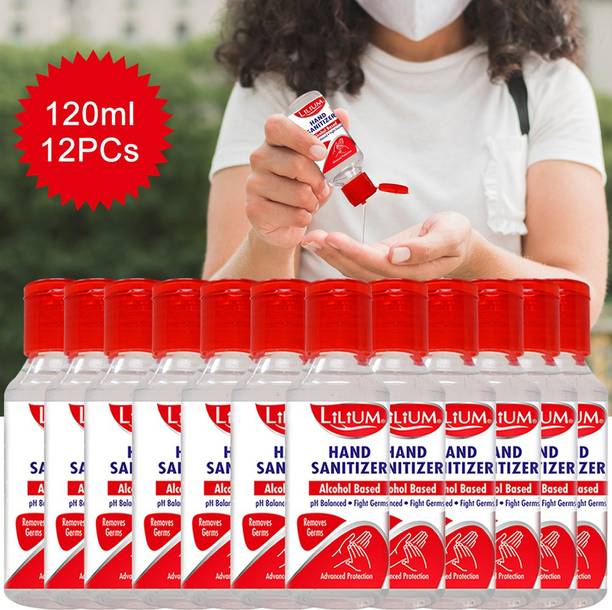 LILIUM Hand Cleanser, 120ml (Pack of 12) Hand Sanitizer Bottle