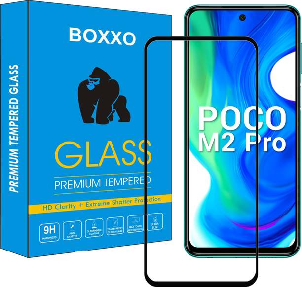 Boxxo Edge To Edge Tempered Glass for Poco M2 Pro, Mi Redmi Note 9 Pro, Mi Redmi Note 9 Pro Max