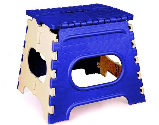 Mundal 12 Inch Plastic Folding Step Stool for Kids and Adults with Handle Bathroom Stool