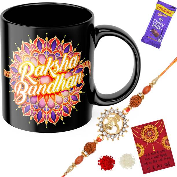 Meepo Rakhi Combo Chocolate Mug Festive Ceramic Gift Box