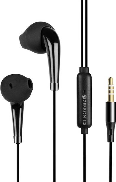 ZEBRONICS Calyx, with In-Line Mic, 3.5mm Jack, 12mm Drivers, Deep Bass, Durable Wired
