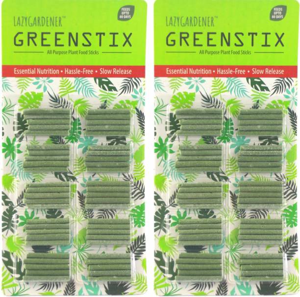 lazy gardener GreenStix - All purpose plant fertilizer for pot plants (100 Fertiliser sticks) Fertilizer