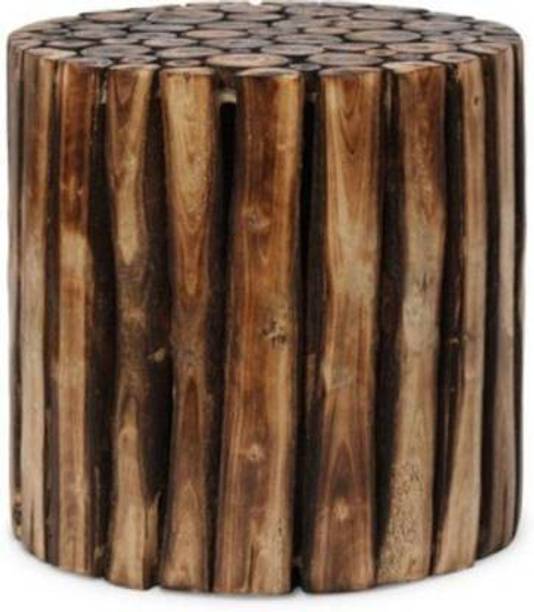 manzees Manzees Wooden Rounded Handmade Stool, Coffee table, Centre table, Home decor Stool