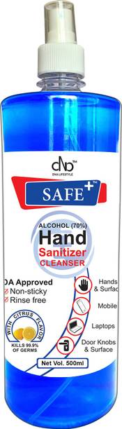 DNA Lifestyle Safe+  Cleanser Spray - 500 ml Sanitizer Spray Pump Dispenser