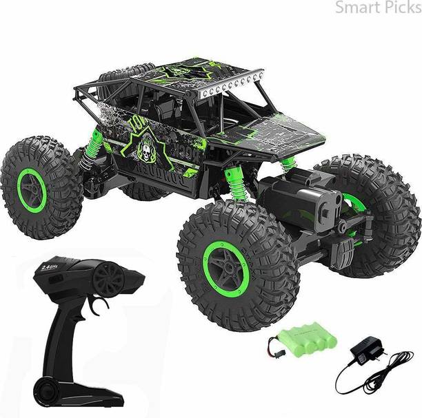 Rexmon 4 Wheel Drive 1:18 Rock Crawler Off Roader Monster Truck with 2.4GHz Remote Control Rechargeable Toy for Kids