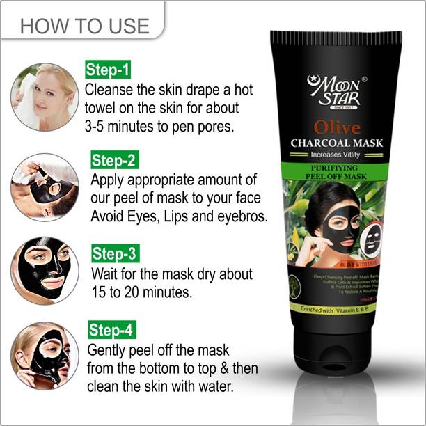 Moonstar charcoal face mask peel off