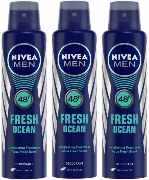 NIVEA Deo for women 3 set of Fresh Ocean deo for deo nivia deo Body Spray  -  For Men
