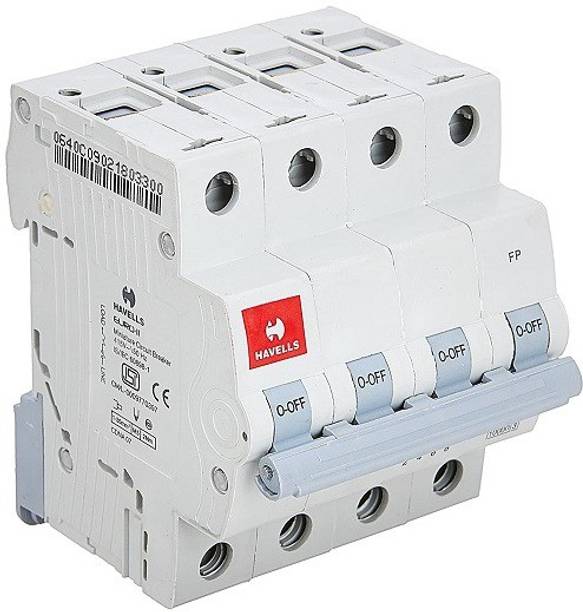 HAVELLS DHMGCFPF040 PVC Plastic 40A MCB FP C Curve (White) DHMGCFPF040 MCB