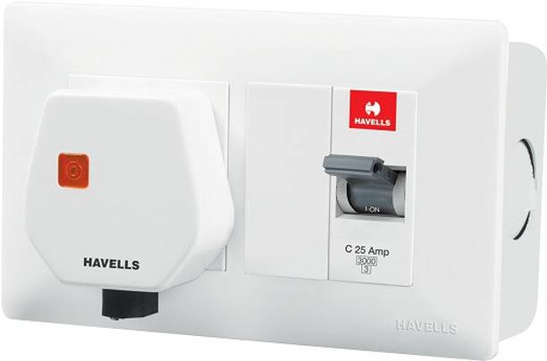 HAVELLS DBOXX PROTECTED SOCKET DHDMCSN0251025-Pk1 MCB