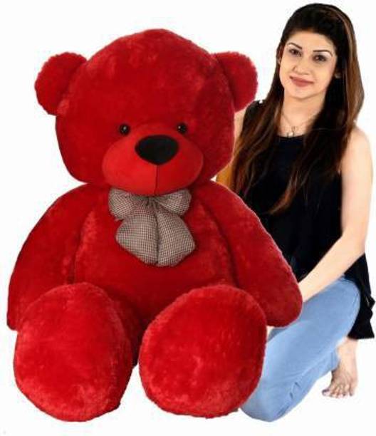 msy Hub Cute small/Giant Big Size Teddy Bear (RED 3 FEET )  - 90.1 cm