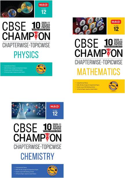 10 Years CBSE Champion Chapterwise-Topicwise Mathematics , Physics , Chemistry -Class- 12