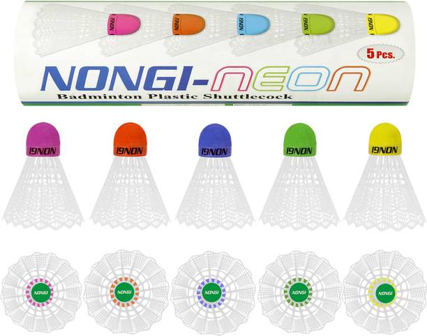 Nongi NEON Colored Cork Plastic Shuttle  - White
