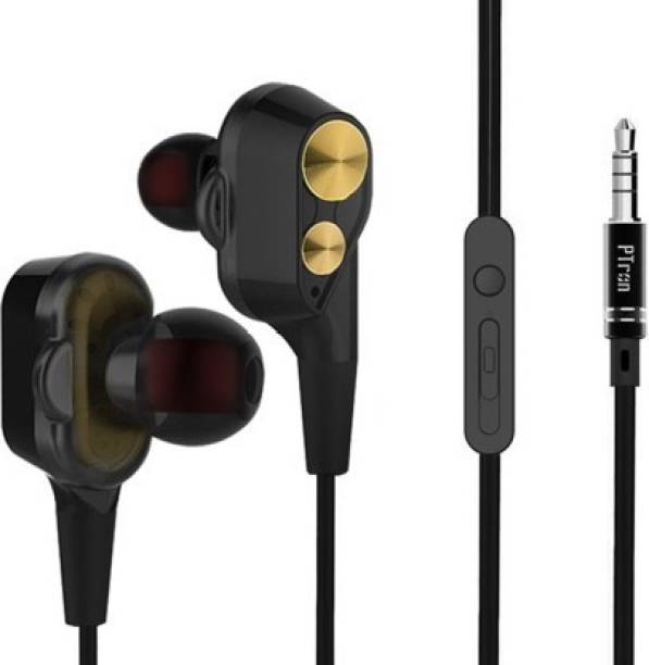 LionBolt 4D High Bass Dual Driver in Ear Headphones, Earphones Wired Headset