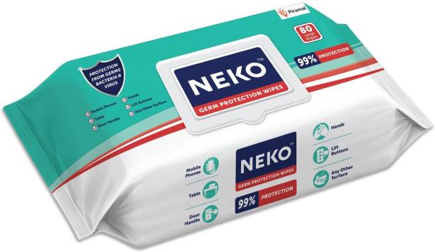 NEKO Germ Protection Wipes for Multi-surfaces | Large (200 mm X 200 mm) - Lid Pack