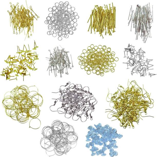 Weariton 650 Pieces Of Golden Silver Jewellery Making Accessories Findings Kit For Crafts Quilling