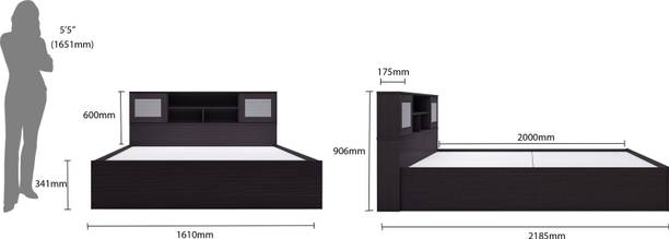 Zuari Georgia Engineered Wood Queen Box Bed