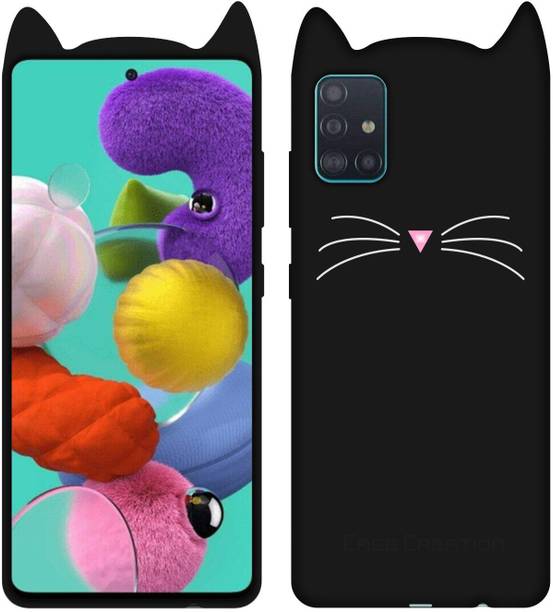CASE CREATION Back Cover for Samsung Galaxy A51 Cat Designer Case Cover Girly Soft