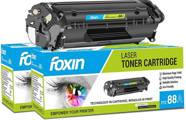 Foxin FTC 88A Laser Printer Toner Cartridge, Black Ink Cartridge