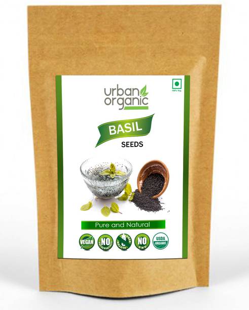 Urban Organic Basil Seeds, Tukmariya, Sabja, Bapji, Bapchi Seed