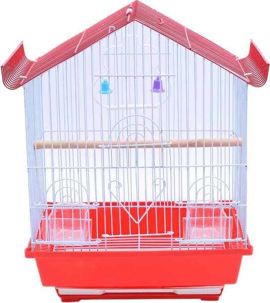 KAPOOR PETS Yellow Cage for Bazrri Birds Or Love Birds And All Small Birds Bird House Bird House
