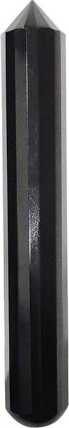 Shubhanjali Black Tourmaline Stone Crystal Wand for Healing Body Reiki Massager 100-150 Gm Decorative Showpiece  -  11 cm
