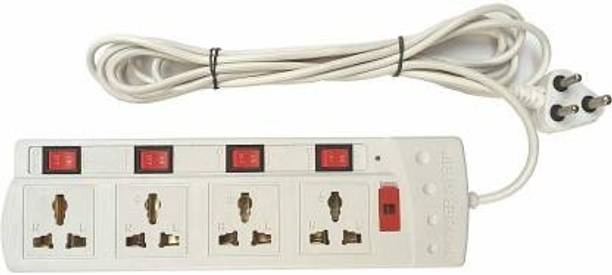 D-DEVOX SB 6 Amp 4Plug Point With LED Indicator (3 Meter) 4Socket 4  Socket Extension Boards