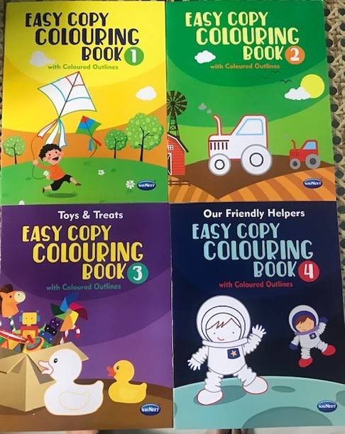 EASY COPY COLOURING BOOK SET OF 4 BOOKS