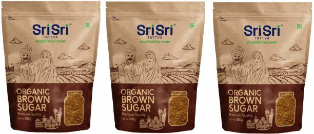 Sri Sri Tattva Brown Sugar, 500g each ( Pack of 3) Sugar