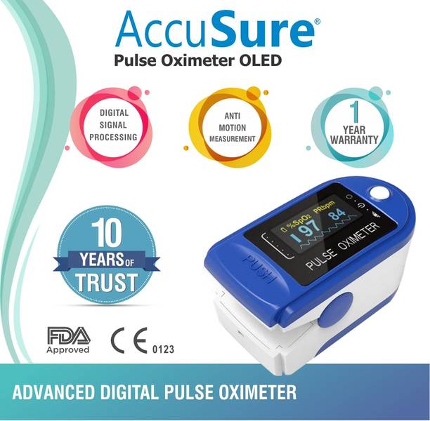 AccuSure CMS50D Finger Tip Advanced Digital Pulse Oximeter Pulse Oximeter