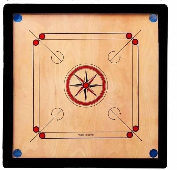 neetu sports Gloss Finish Medium size Carrom Board Size 26 inch Carrom Board (Brown) 66.04 cm Carrom Board