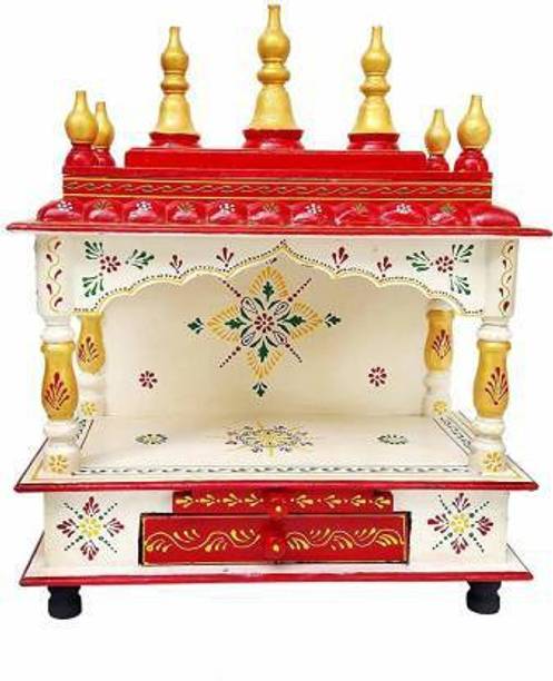 kamdhenu art and craft Mandir Wooden Temple for Home Pooja, Arti Temple for Home and Office Solid Wood Home Temple