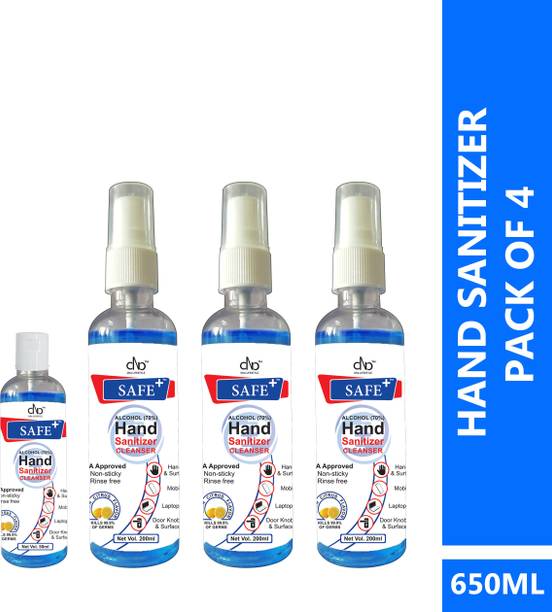 DNA Lifestyle Safe+  Cleanser- 200ml Hand Sanitizer Bottle