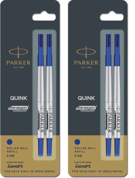 PARKER Navigator Roller Ball Pen Refills Blue ( 4 Refills ) Refill