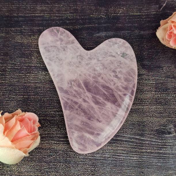 REIKI CRYSTAL PRODUCTS Rose Quartz Gua Sha Massager Natural Crystal Rose Quartz Gua Sha Massager Natural Stone Rose Quartz Healing Equipment For Skin Therapy SPA Treatment Massager