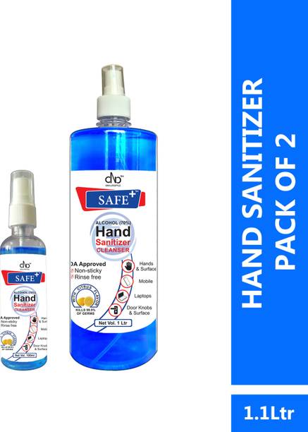 DNA Lifestyle Safe+  Cleanser Spray - 1.1 ltr Sanitizer Spray Pump Dispenser