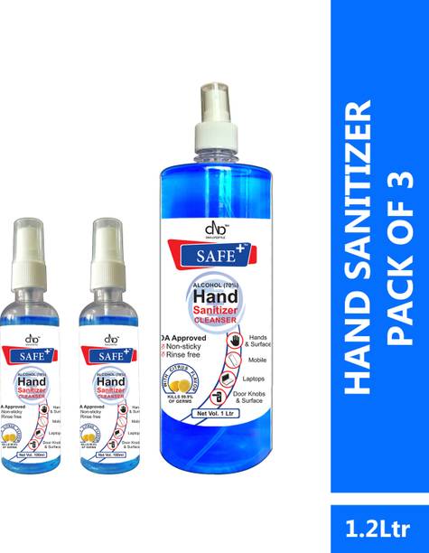 DNA Lifestyle Safe+  Cleanser Spray -1.2Ltr Sanitizer Spray Pump Dispenser